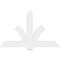 Ekena Millwork Redmond Architectural Grade PVC Gable Bracket, 60"W x 37 1/2"H x 2"D x 6"F, 15/12 Pitch GBP060X38X0206RED00 - alternate 2